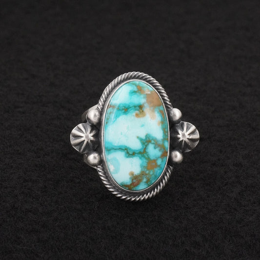 Daniel Benally Turquoise & Sterling Silver Ring Size 7