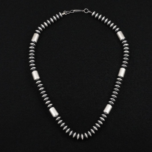 Tonisha Haley Sterling Silver Navajo Pearl Necklace 22"