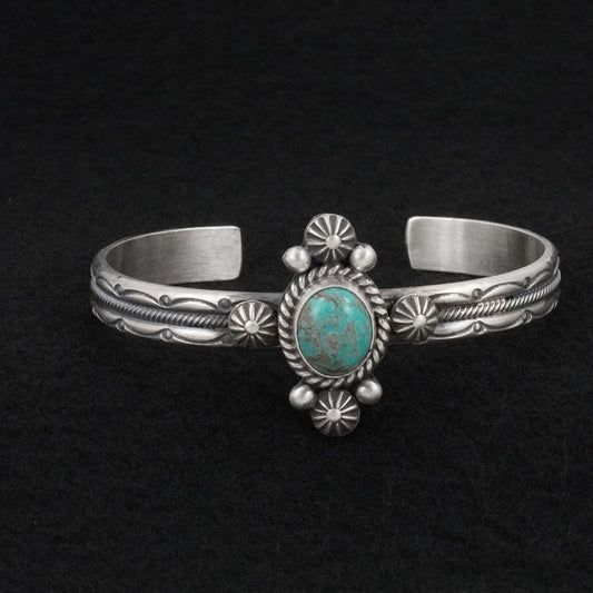 Michael Calladitto Turquoise & Sterling Silver Bracelet