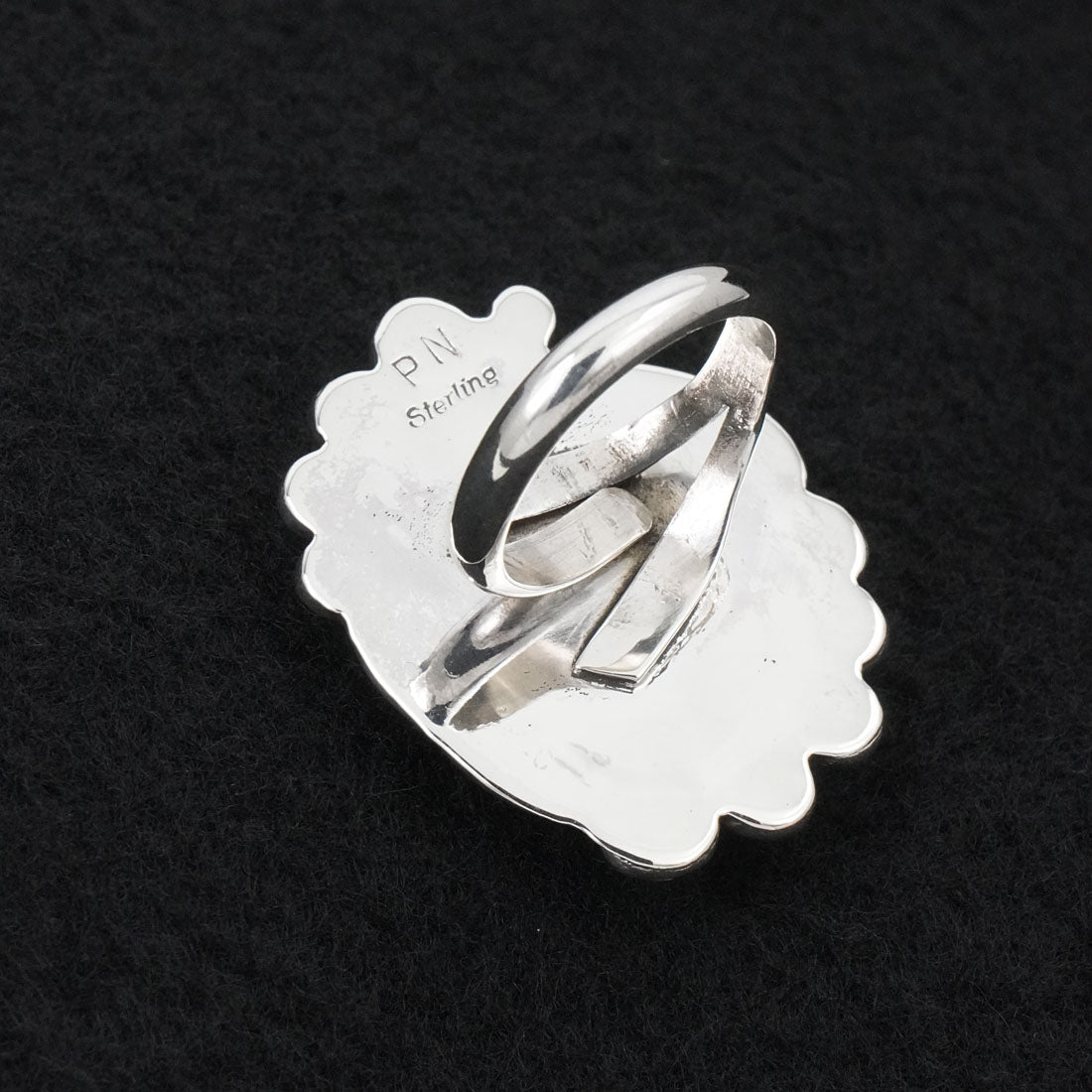 Phil Nez Turquoise & Sterling Silver Ring Adj.