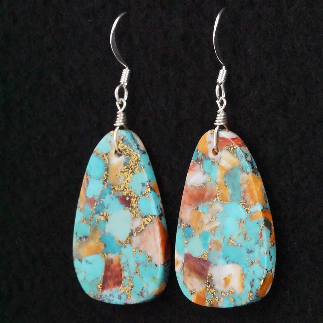 Lupe Lovato Turquoise & Spiny Oyster Earrings