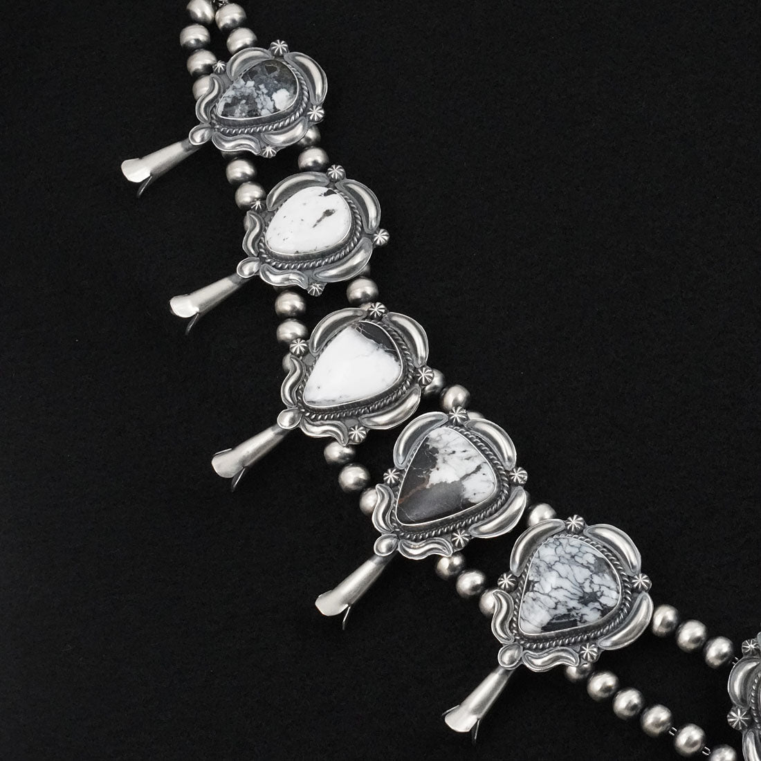 Raymond Delgarito White Buffalo & Sterling Silver Necklace Set