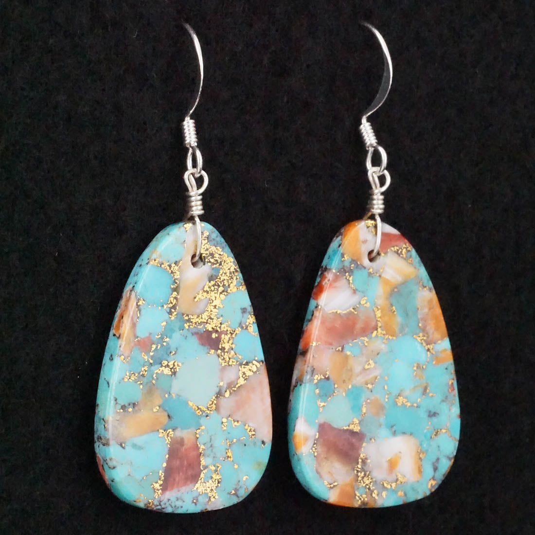 Lupe Lovato Turquoise & Spiny Oyster Earrings