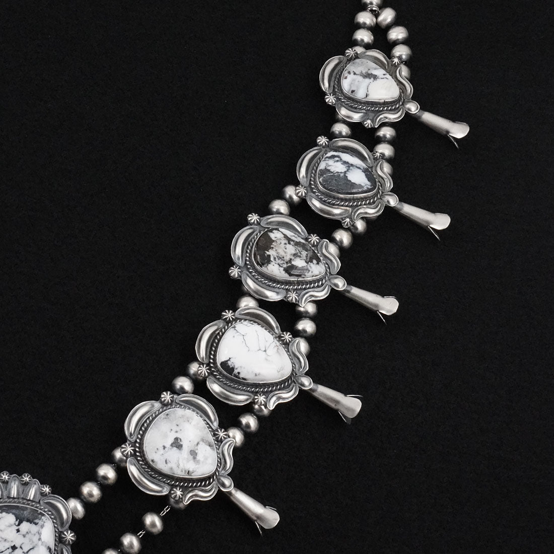 Raymond Delgarito White Buffalo & Sterling Silver Necklace Set