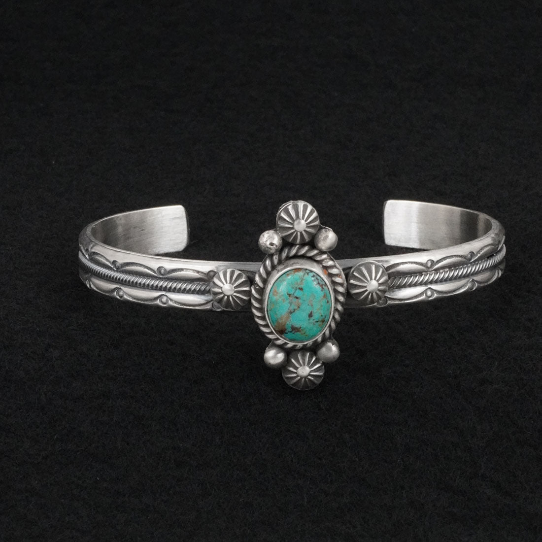 Michael Calladitto Turquoise & Sterling Silver Bracelet