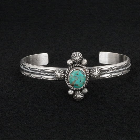 Michael Calladitto Turquoise & Sterling Silver Bracelet