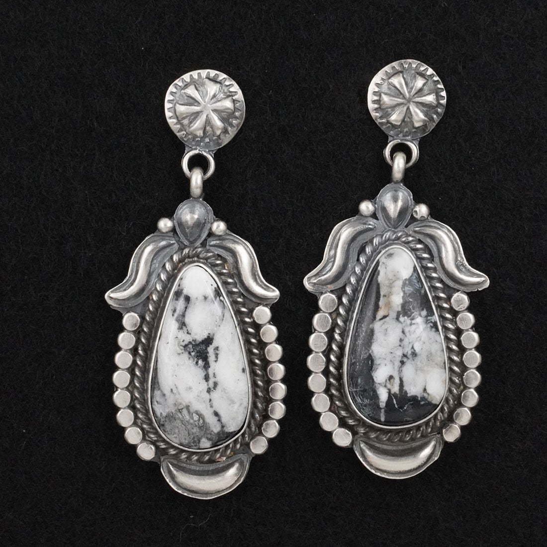 Raymond Delgarito White Buffalo & Sterling Silver Necklace Set