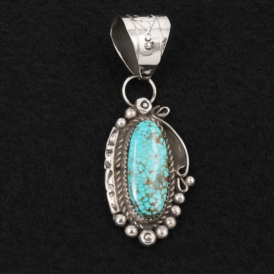 Phil Nez Turquoise & Sterling Silver Pendant