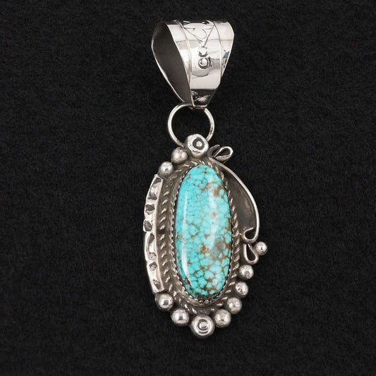 Phil Nez Turquoise & Sterling Silver Pendant