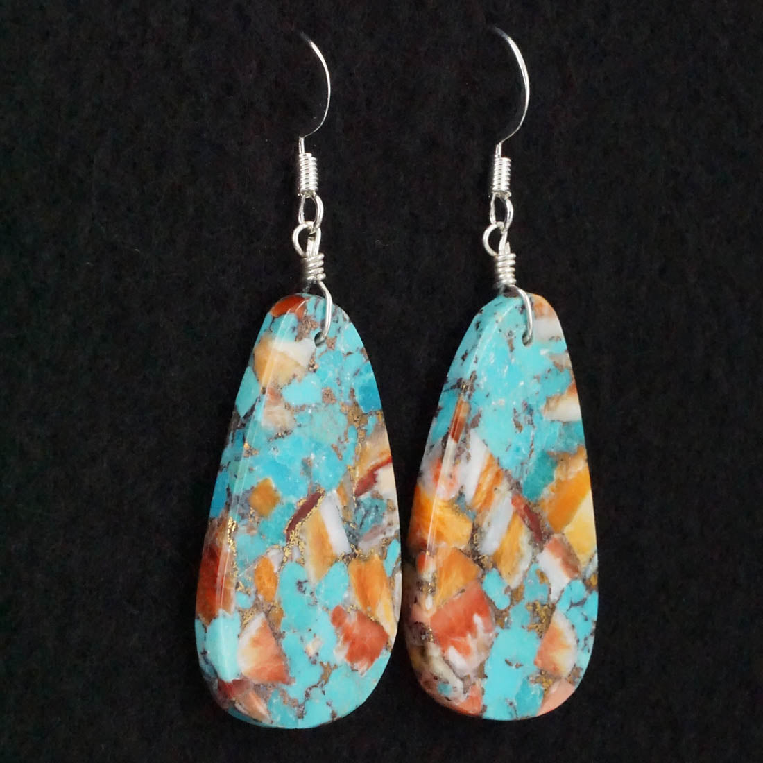 Lupe Lovato Turquoise & Spiny Oyster Earrings