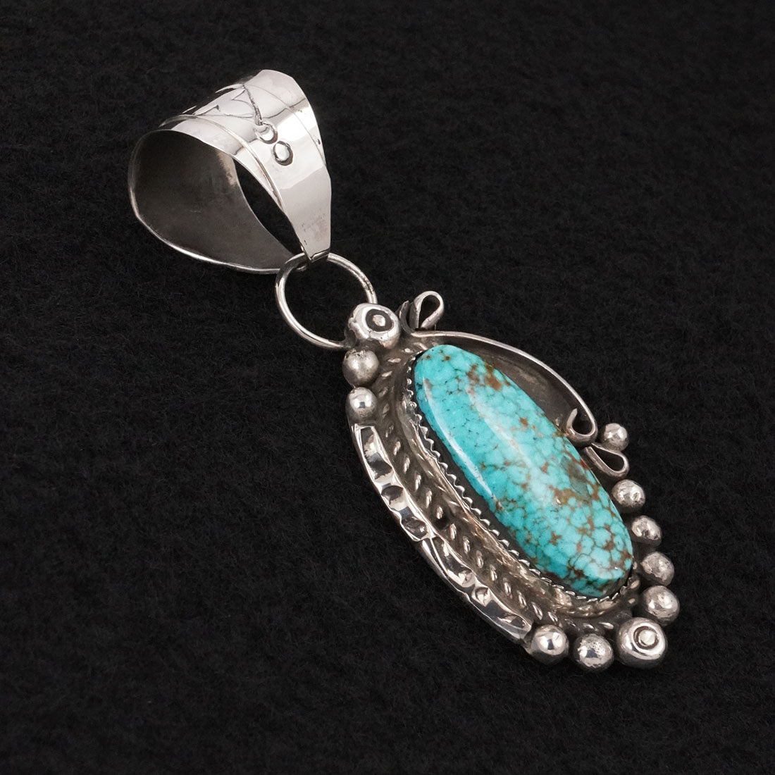 Phil Nez Turquoise & Sterling Silver Pendant