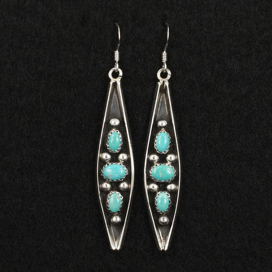 Paul Largo Turquoise & Sterling Silver Earrings