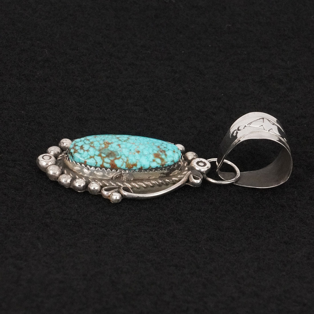 Phil Nez Turquoise & Sterling Silver Pendant