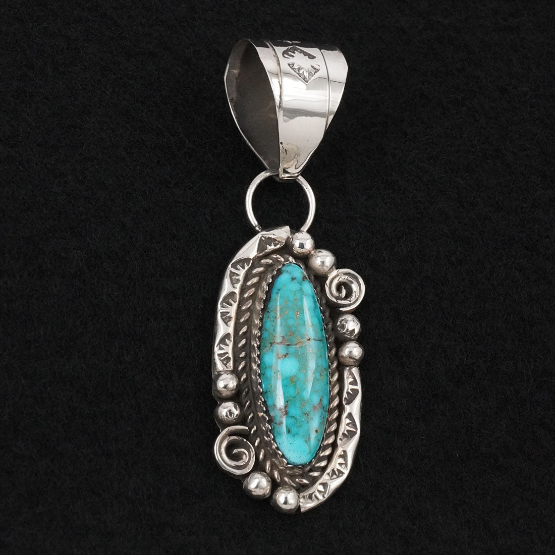 Phil Nez Turquoise & Sterling Silver Pendant