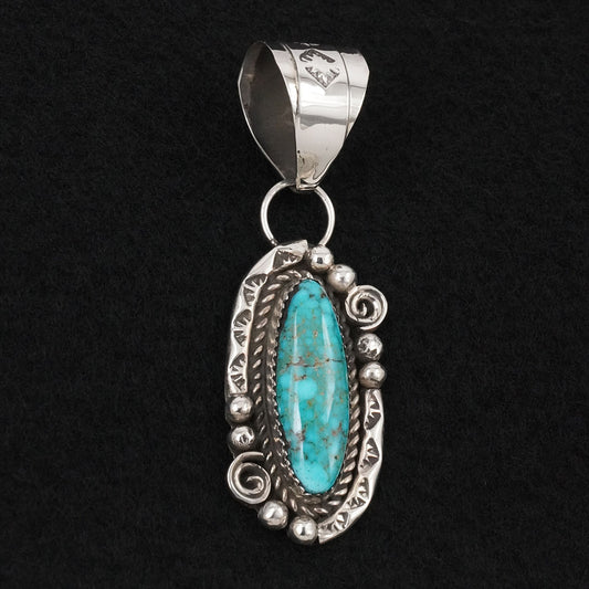 Phil Nez Turquoise & Sterling Silver Pendant