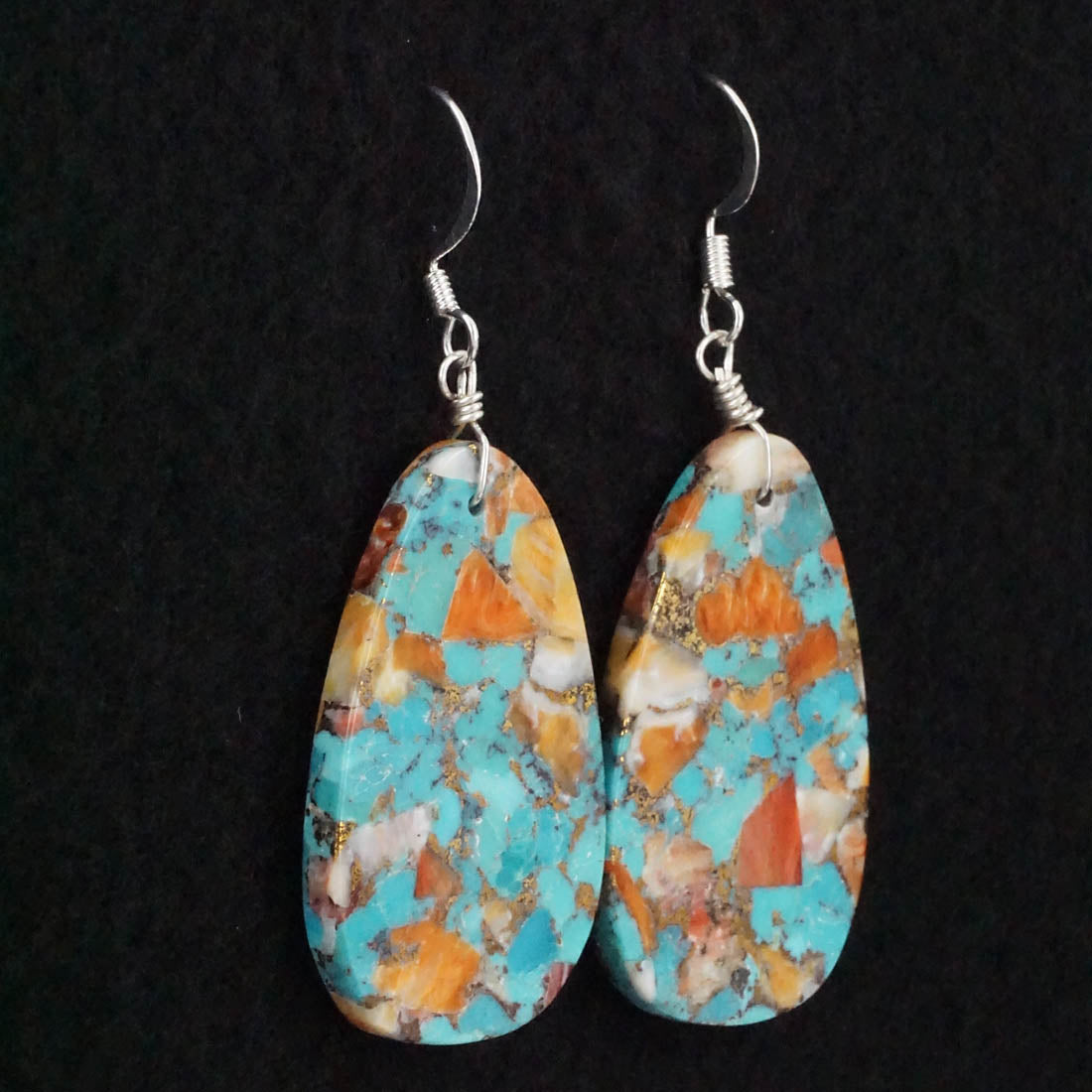 Lupe Lovato Turquoise & Spiny Oyster Earrings