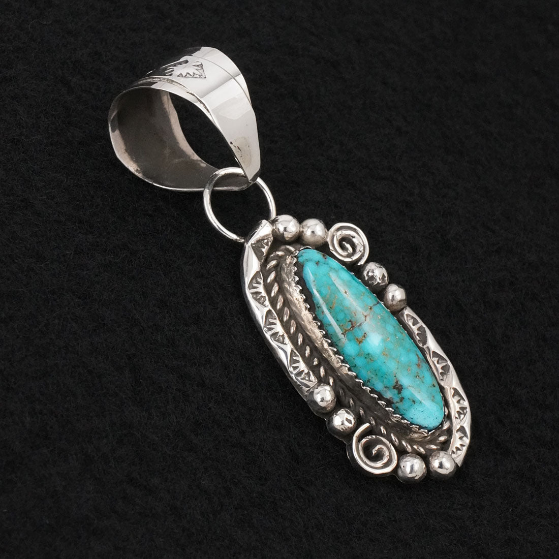 Phil Nez Turquoise & Sterling Silver Pendant