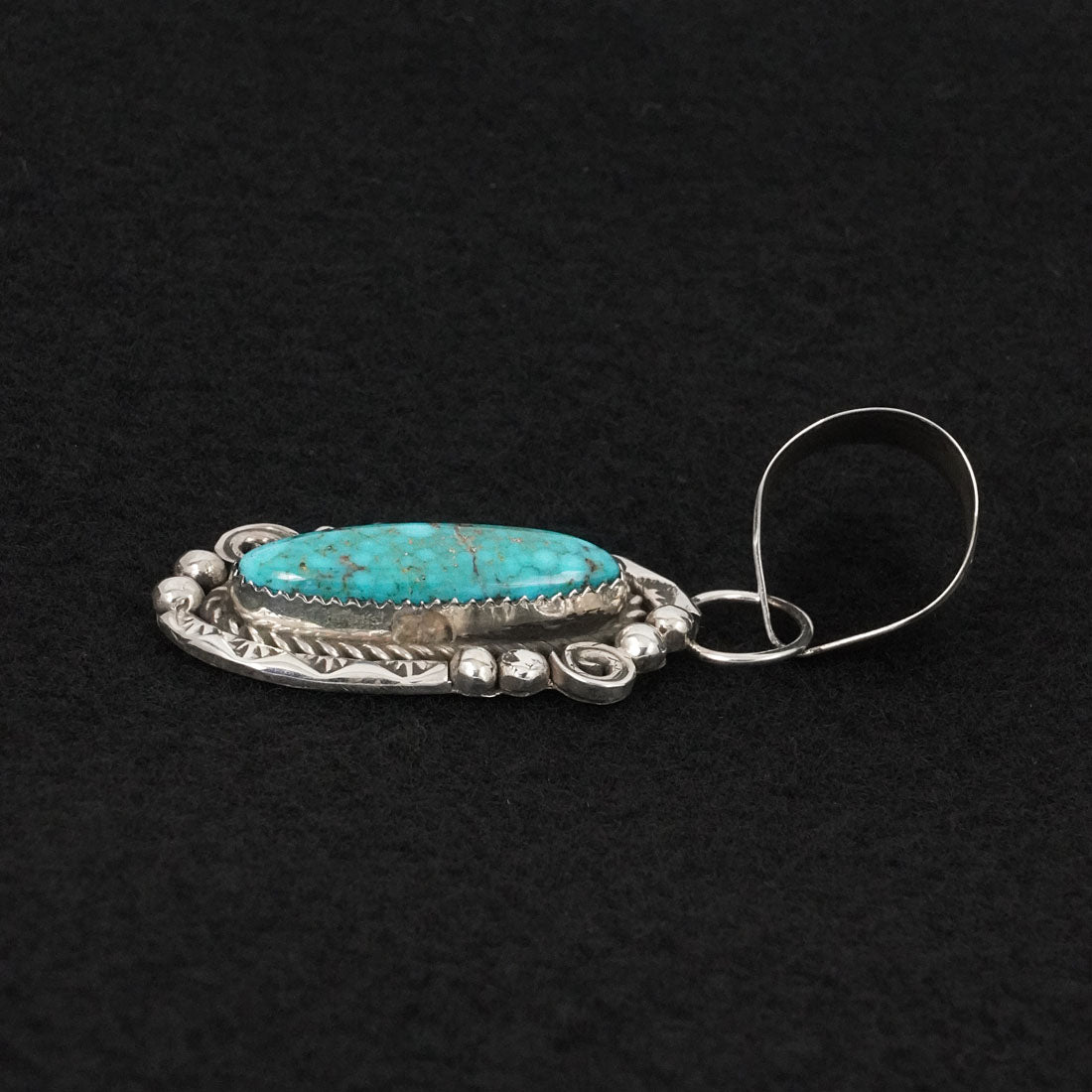 Phil Nez Turquoise & Sterling Silver Pendant