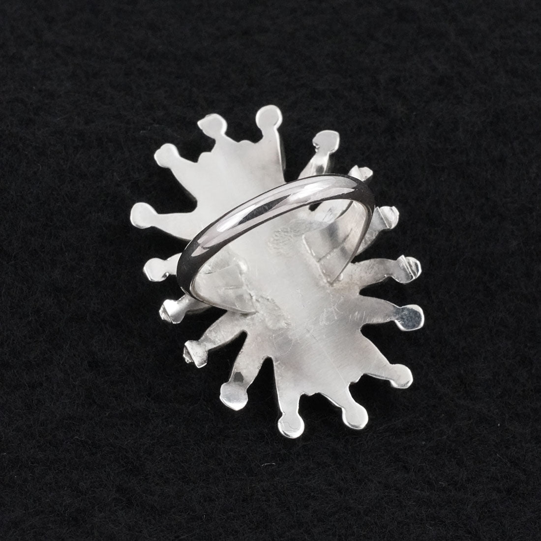 Jack Etsate Turquoise & Sterling Silver Ring Size 8