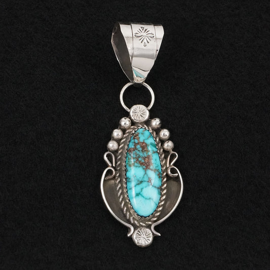 Phil Nez Turquoise & Sterling Silver Pendant