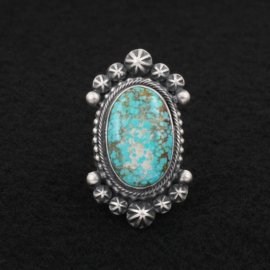 Daniel Benally Turquoise & Sterling Silver Ring Size 7