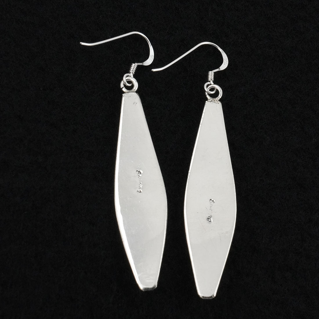 Paul Largo Turquoise, Coral & Sterling Silver Earrings