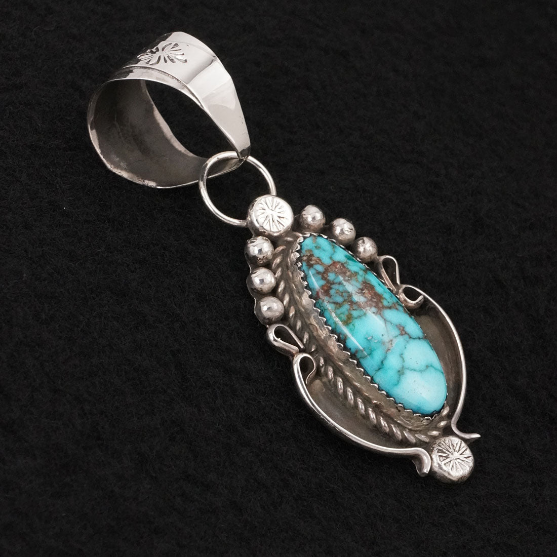 Phil Nez Turquoise & Sterling Silver Pendant
