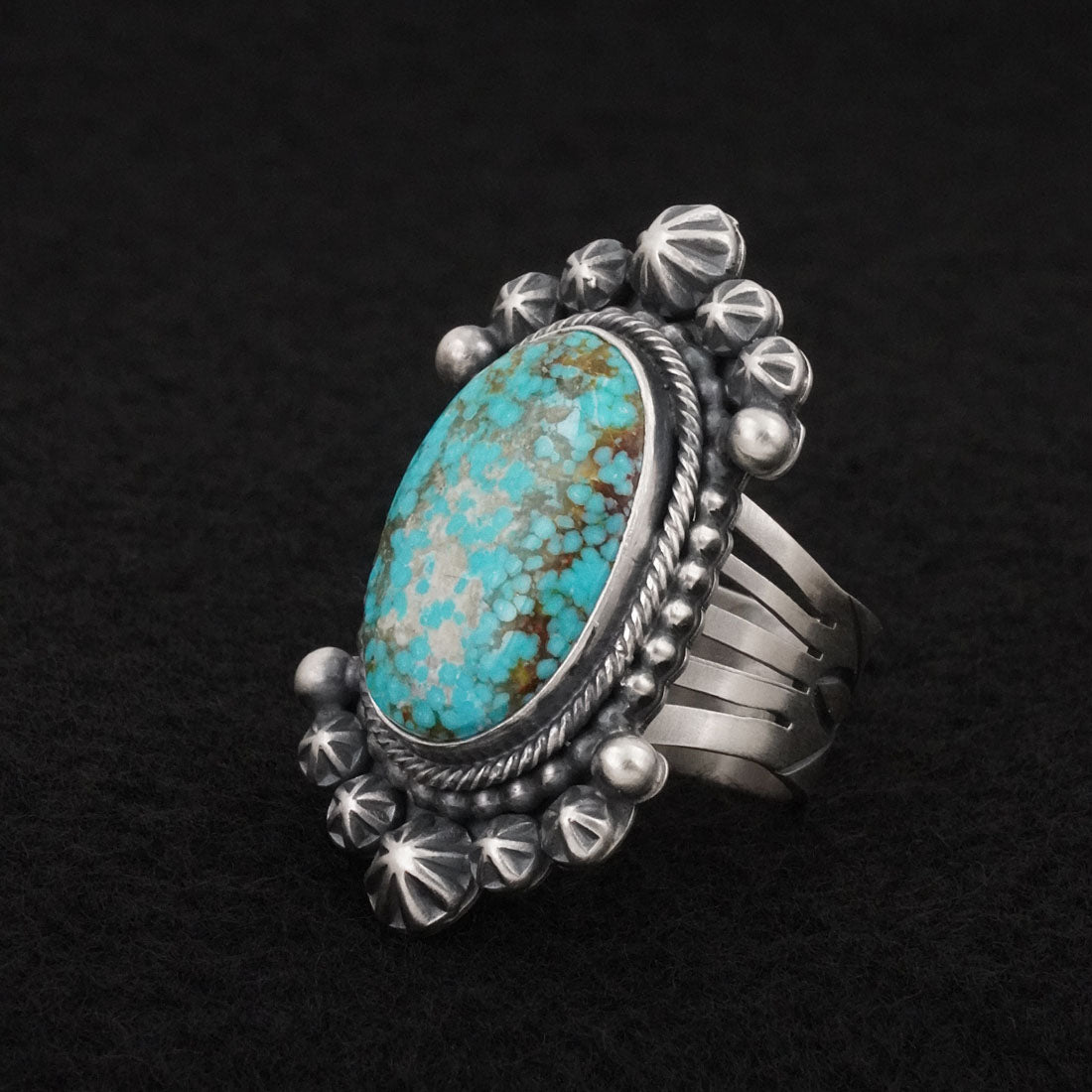 Daniel Benally Turquoise & Sterling Silver Ring Size 7