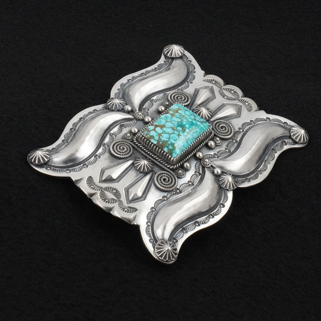 Delbert Gordon Turquoise & Sterling Silver Belt Buckle