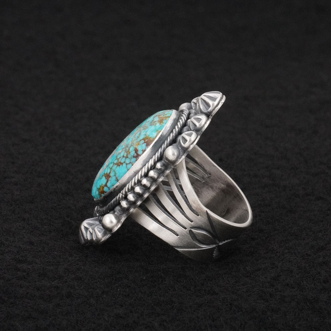 Daniel Benally Turquoise & Sterling Silver Ring Size 7