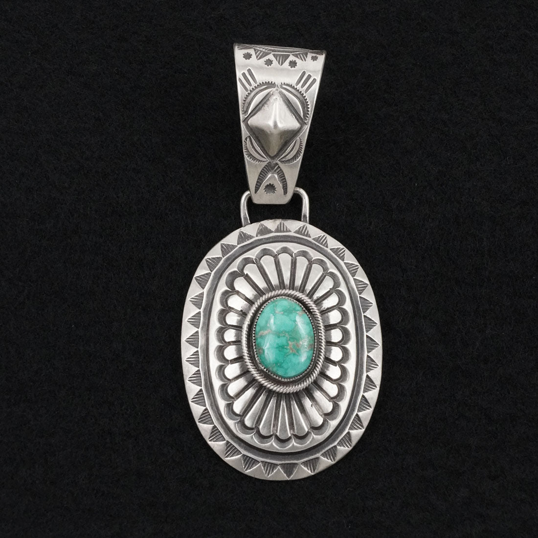 Calvin Martinez Turquoise & Sterling Silver Pendant