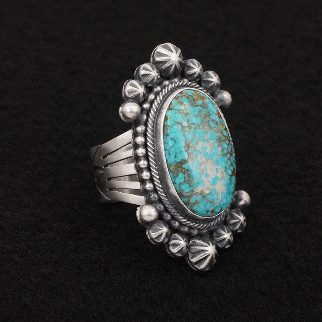 Daniel Benally Turquoise & Sterling Silver Ring Size 7