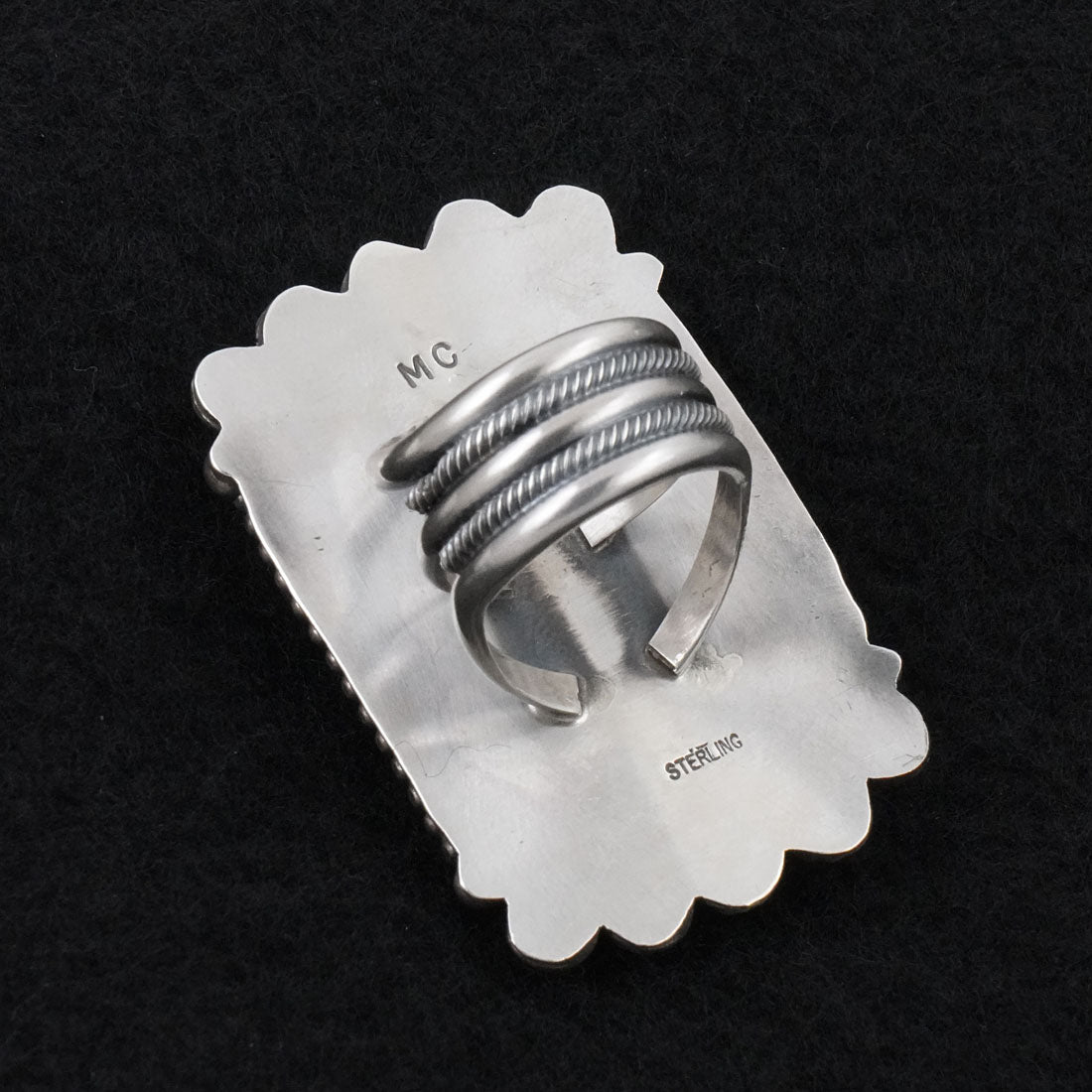 Michael Calladitto Turquoise & Sterling Silver Ring Size 7.5