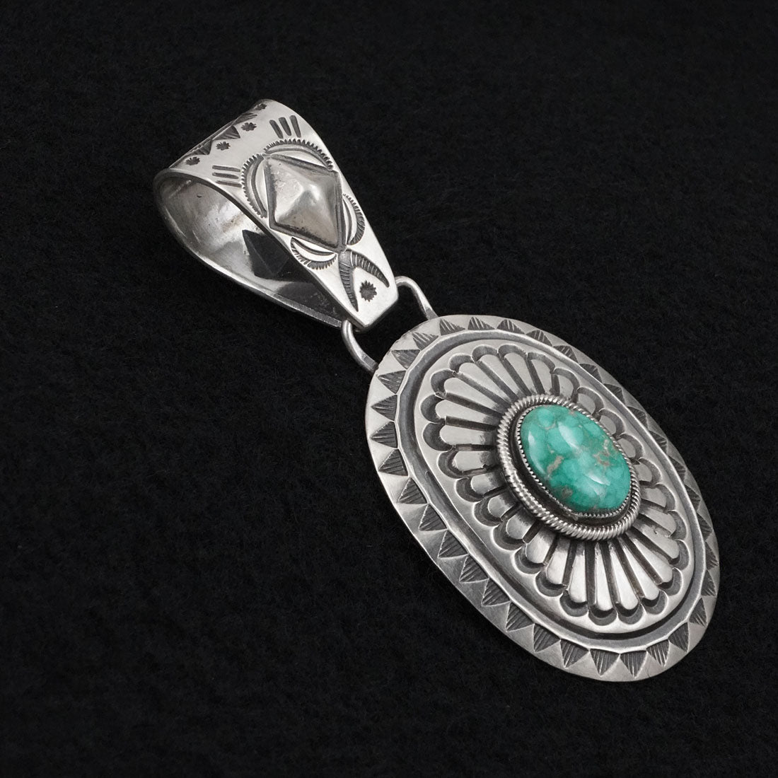 Calvin Martinez Turquoise & Sterling Silver Pendant