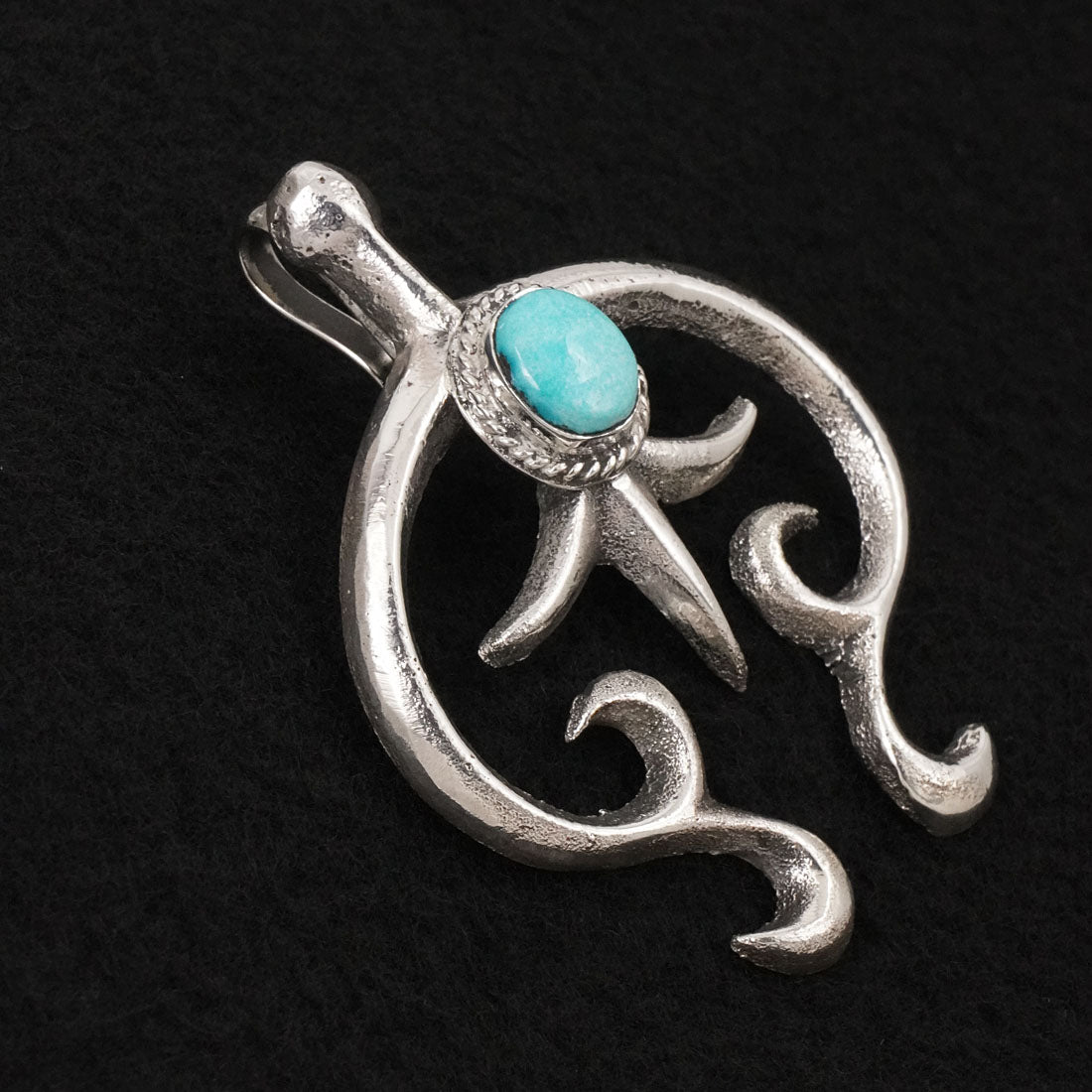 Leonard Maloney Turquoise & Sterling Silver Pendant