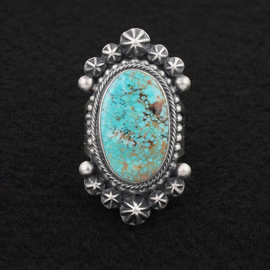 Daniel Benally Turquoise & Sterling Silver Ring Size 8.5