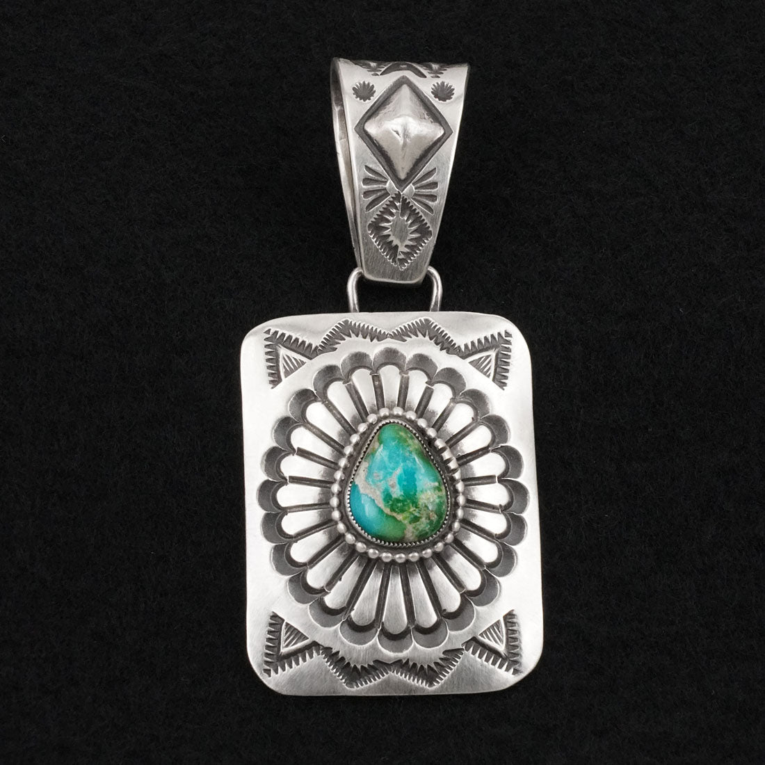 Calvin Martinez Turquoise & Sterling Silver Pendant