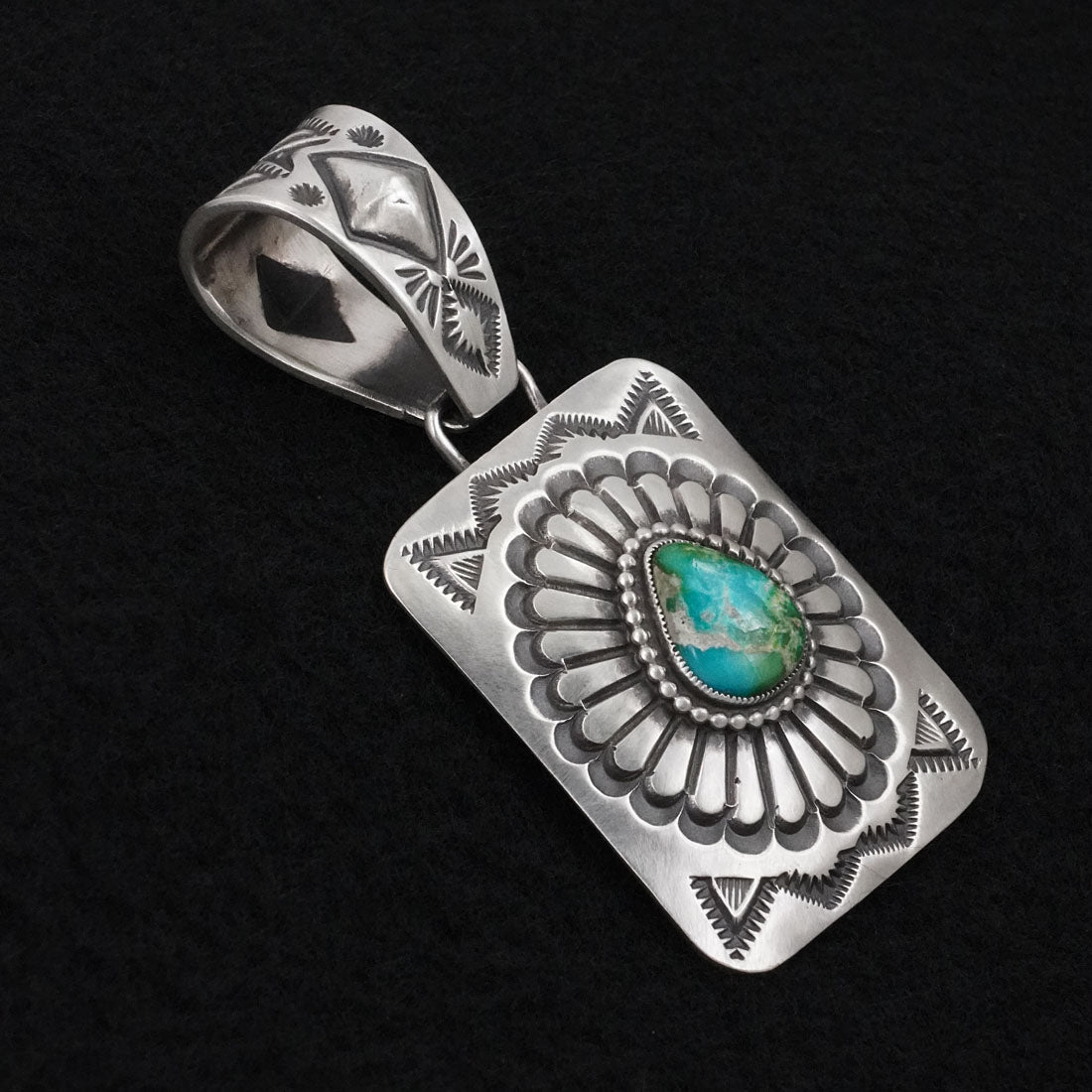 Calvin Martinez Turquoise & Sterling Silver Pendant