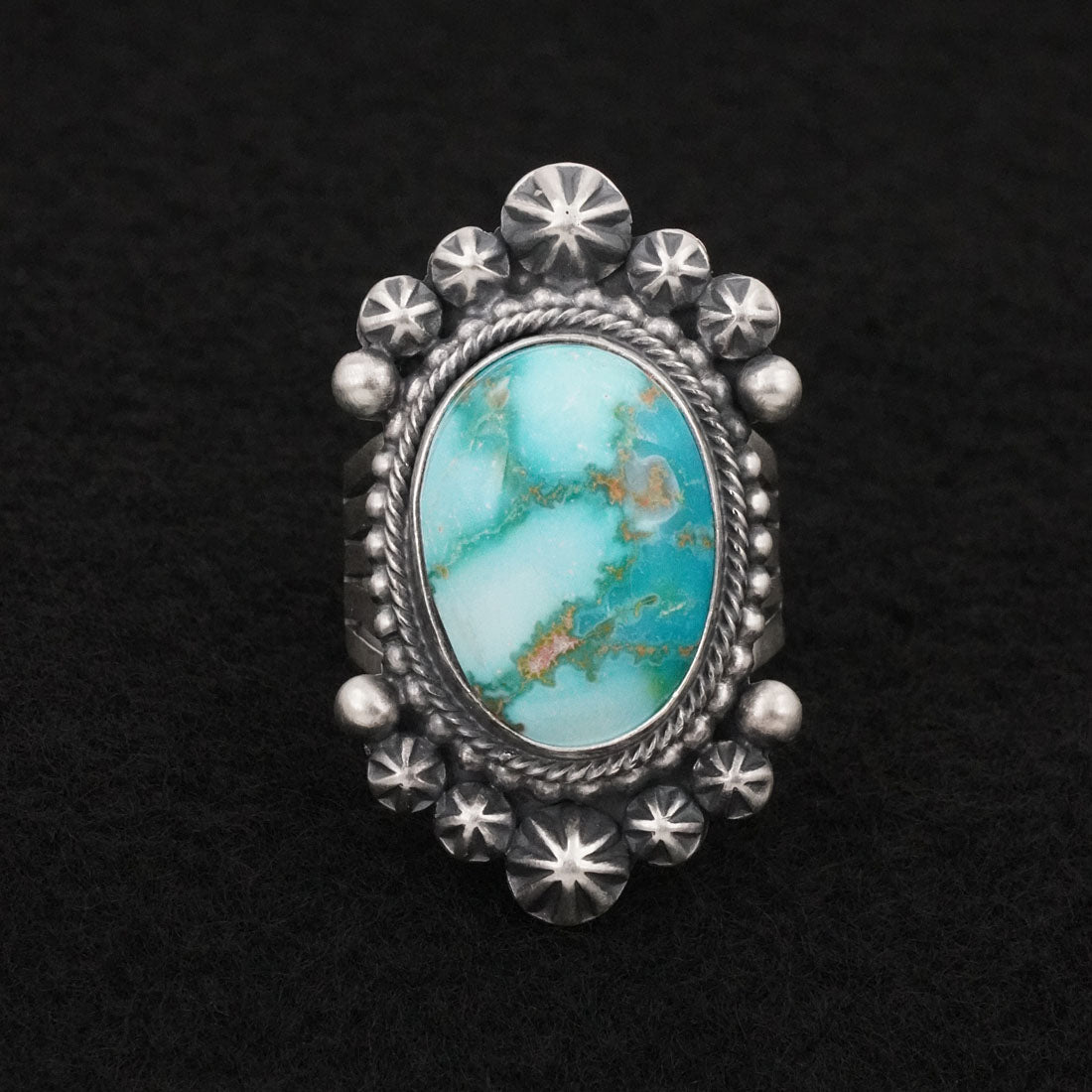 Daniel Benally Turquoise & Sterling Silver Ring Size 10