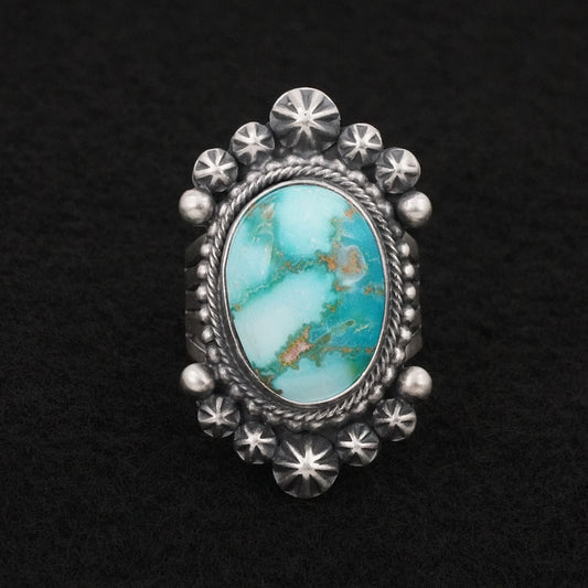 Daniel Benally Turquoise & Sterling Silver Ring Size 10