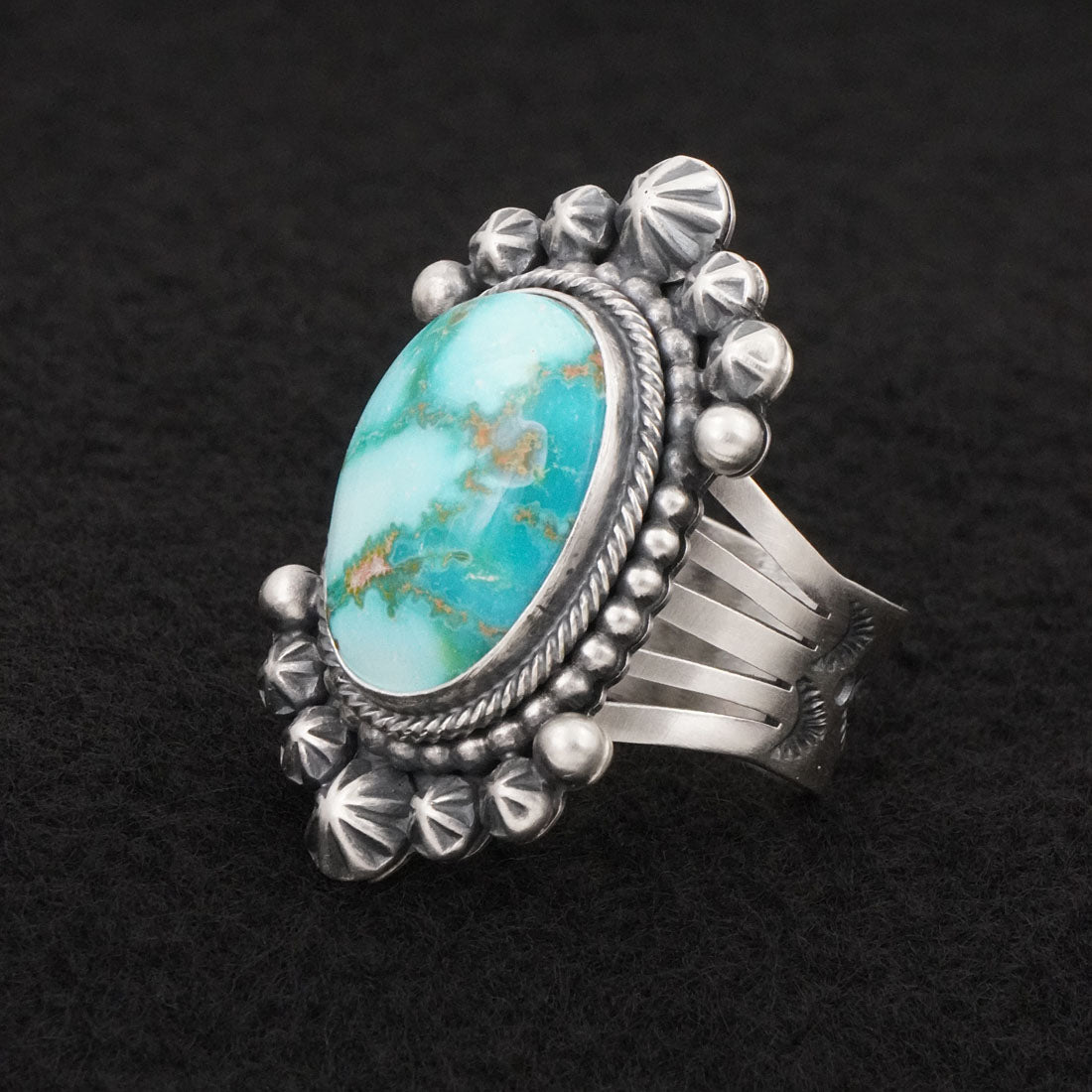 Daniel Benally Turquoise & Sterling Silver Ring Size 10