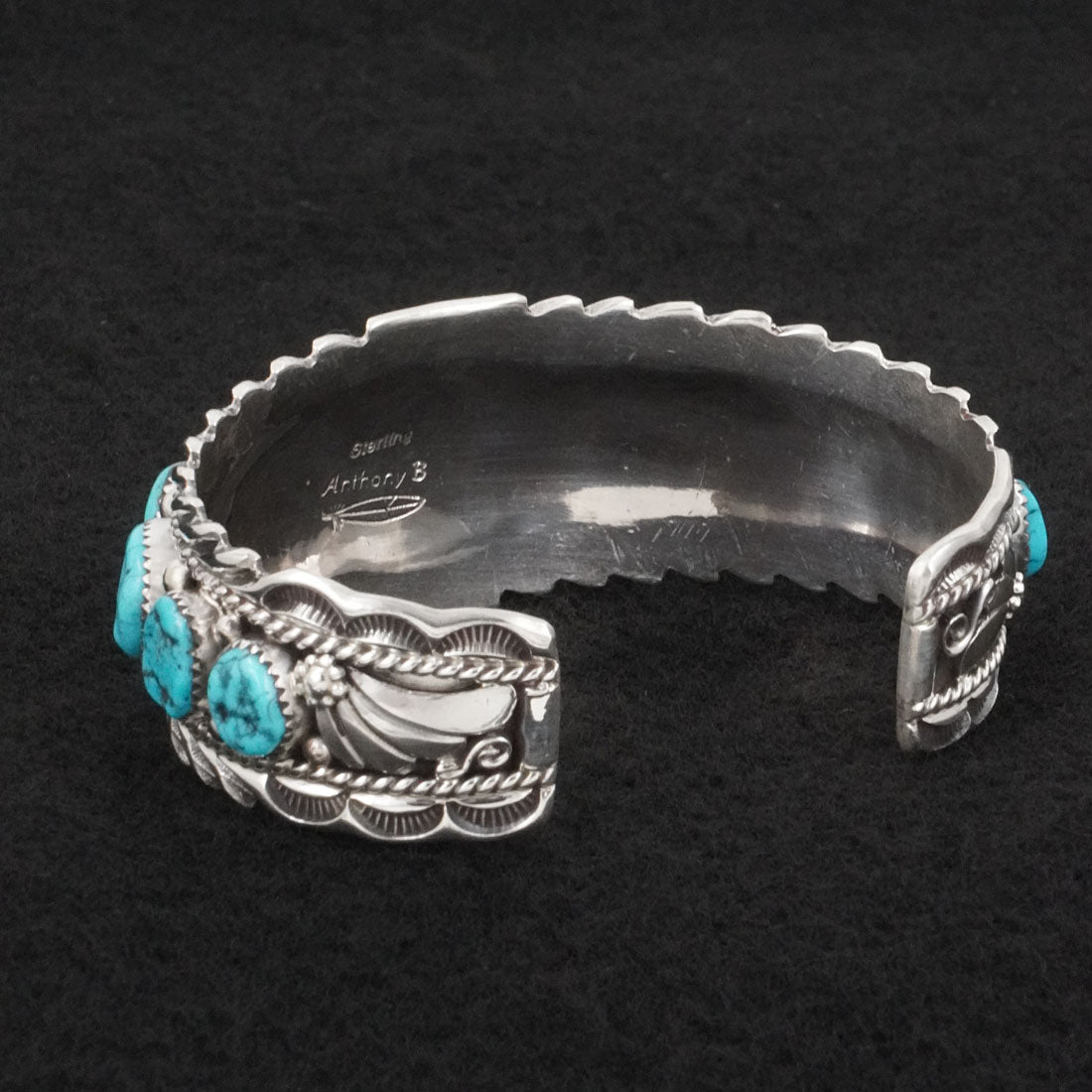 Anthony Brown Turquoise & Sterling Silver Bracelet