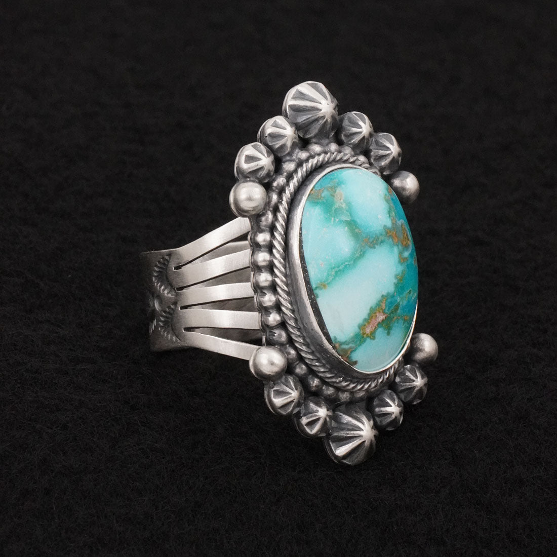 Daniel Benally Turquoise & Sterling Silver Ring Size 10