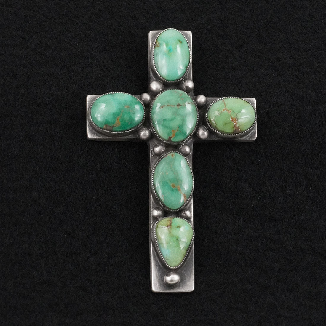 Calvin Martinez Turquoise & Sterling Silver Pendant