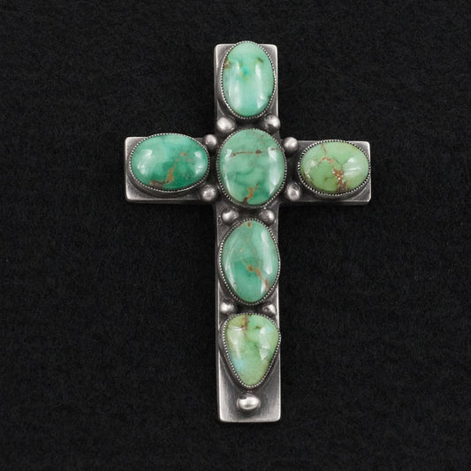 Calvin Martinez Turquoise & Sterling Silver Pendant
