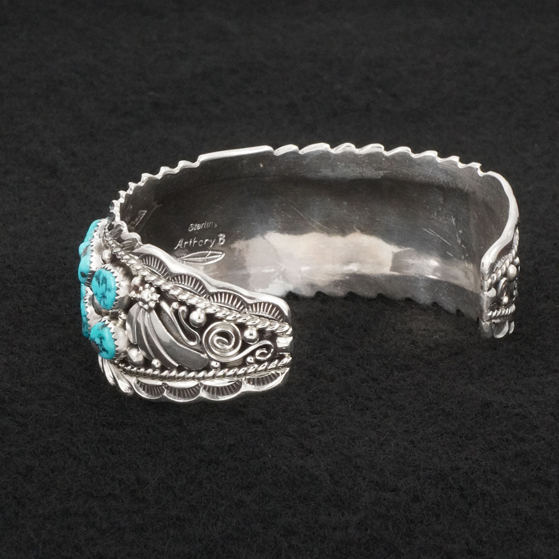 Anthony Brown Turquoise & Sterling Silver Bracelet