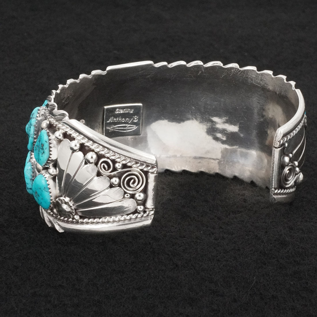 Anthony Brown Turquoise & Sterling Silver Bracelet