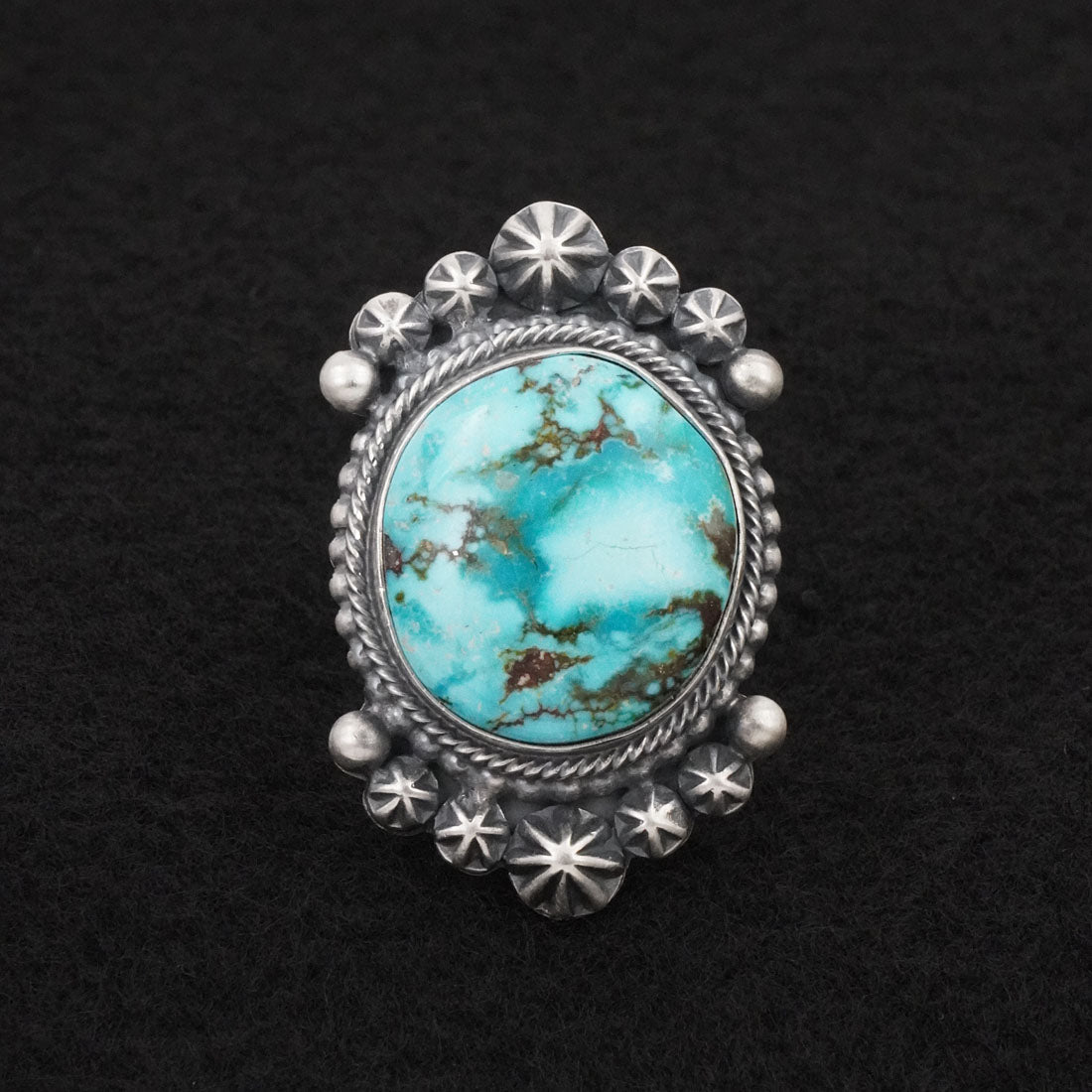 Daniel Benally Turquoise & Sterling Silver Ring Size 8