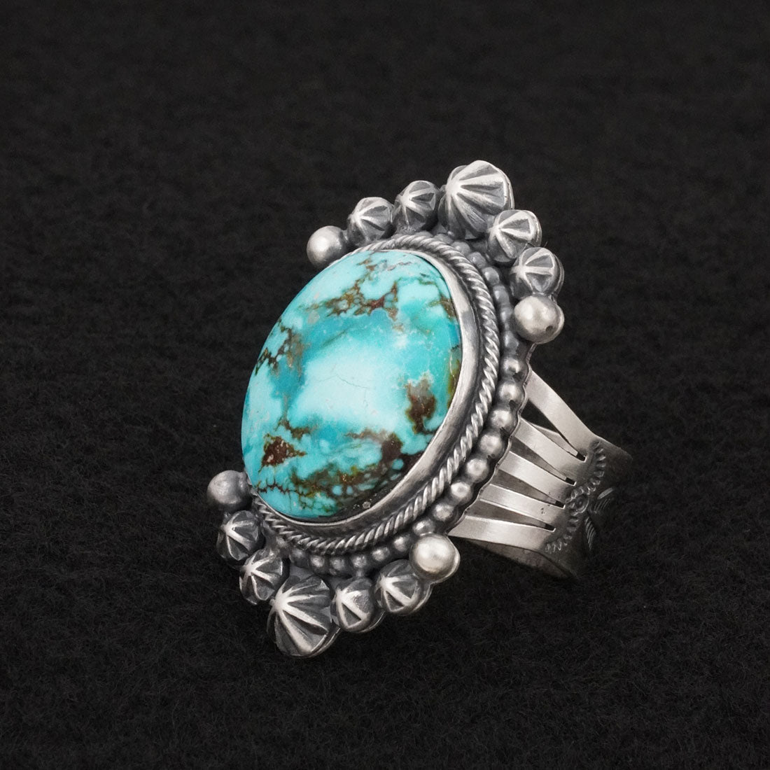 Daniel Benally Turquoise & Sterling Silver Ring Size 8