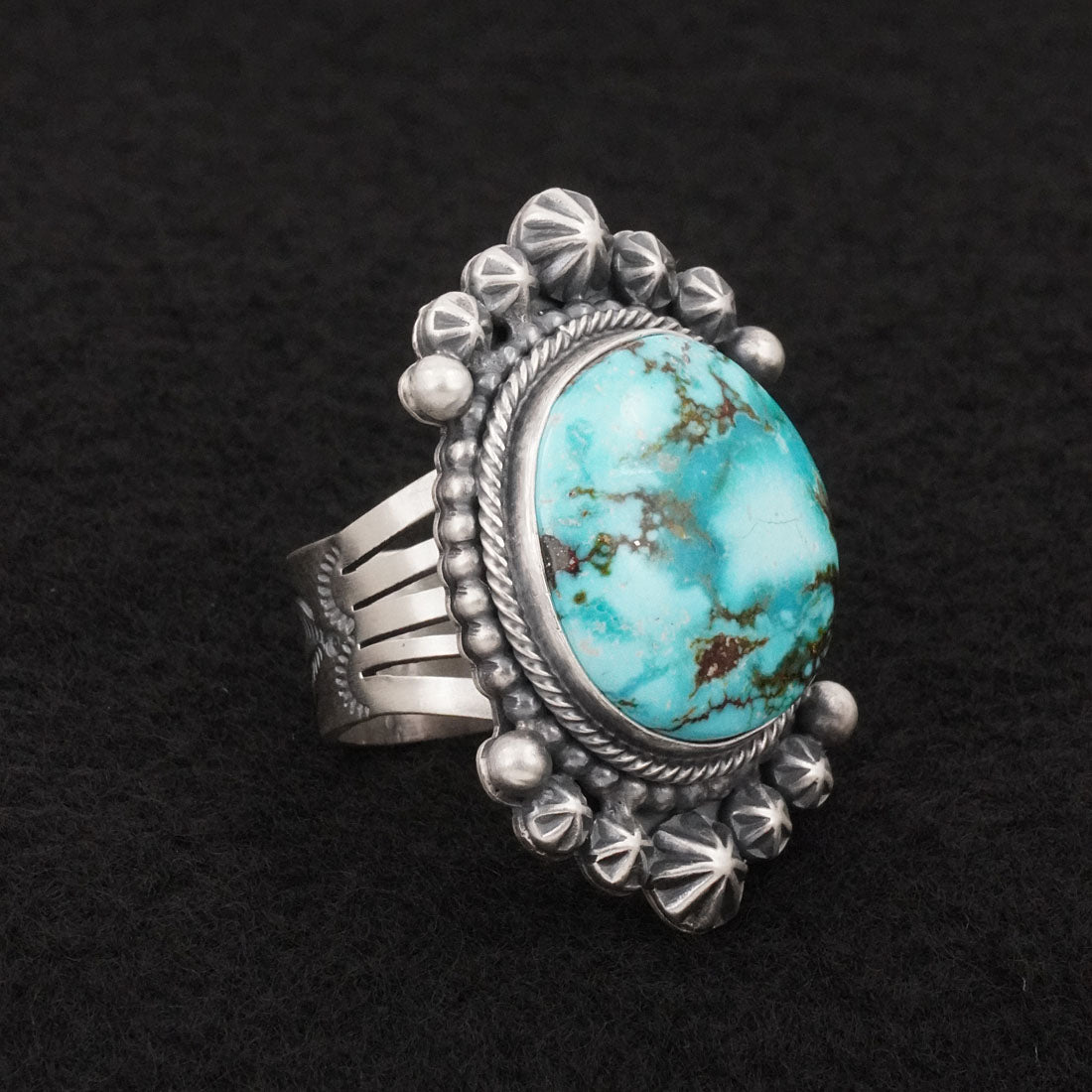 Daniel Benally Turquoise & Sterling Silver Ring Size 8